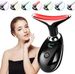 Facial And Neck Massager, Lymphatic Drainage Facial Massager , Equipped With 7-Color Face Culpting Wand (Black)_viptrois.com