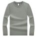 Thermotem Thermal Lyocell Cotton Long Sleeve Sweatshirt Solid Color Crew Neck T-Shirt Sports Casual Top Men's Outdoor_viptrois.com