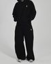 Men’s Pony Print Hoodie Set – Trendy Streetwear Pullover & Joggers (96% Polyester, Black, S-XXXL)_viptrois.com