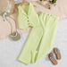 Kid's Clothing Summer Hot Sale Four Color Sleeveless Cardigan Top Solid Color Suit Trousers Girls Two Piece Suit_viptrois.com