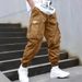 Men's Clothing Large Size Overalls Autumn Men's Casual Pants With Multiple Pockets For Teenagers With Loose Cuffs_viptrois.com