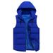 Men's Work Vest Winter Cotton Padded Sleeveless Jacket With Zipper Pockets, Custom Printing Team Uniform, Loose Fit Casual Wear For Youth (Black/_viptrois.com
