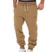 Men’s Loose-Fit Casual Pants – Trendy Solid Colors, Comfortable & Stylish (S-XXXL, Black/Navy/Light Gray/Army Green)_viptrois.com