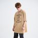 Autumn American Style Washed Salted Cross Loose Cotton Short Sleeve T-Shirt Unisex Street Versatile_viptrois.com