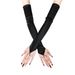 Unisex Vintage satin hook finger gloves Long nylon sexy wedding gloves cos Show performance etiquette gloves_viptrois.com