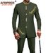 Men's clothing African national batik cotton men's casual two piece set_viptrois.com