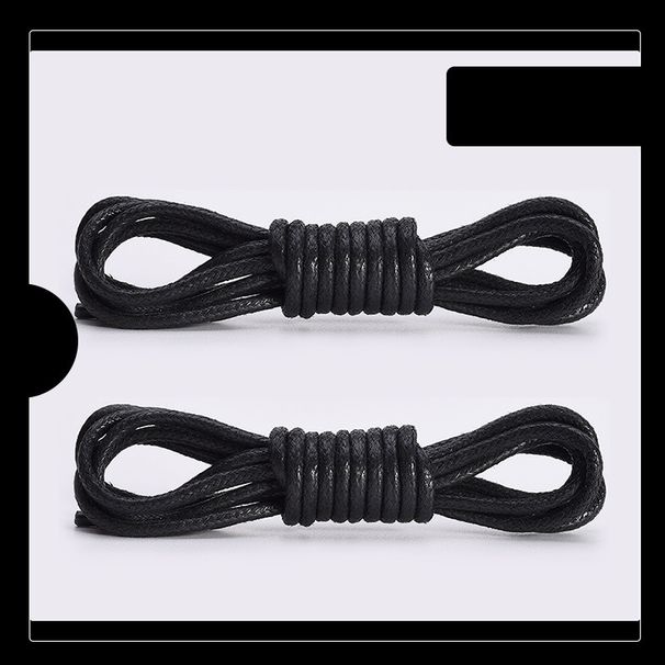 Shoe Accessories leather Martin boots black and white round shoelaces_viptrois.com