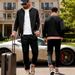 Men's Heavyweight Fleece Two Piece Sportswear Set Autumn Winter Casual Baseball Jacket_viptrois.com