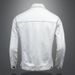 Men's Clothes Plain White Embroidered Denim Pair Casual Jacket For Men And Women_viptrois.com