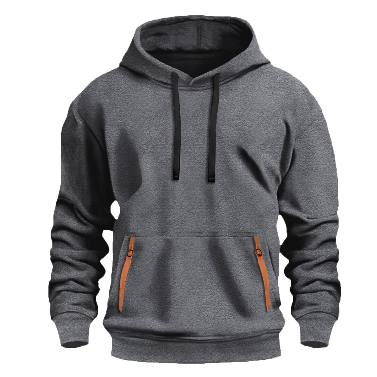 New Autumn And Winter Men's Fleece Hoodie, European-sized Fashionable Sporty Hoodie, Casual Multi-pocket Pullover_viptrois.com