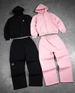 Unisex Retro Streetwear Embroidered Hoodie & Pants Set - Hip Hop Fashion, Loose Fit, Zip-Up, Long Sleeve, Casual Outfit For Men & Women_viptrois.com