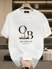 Men's 100% Cotton QUORVAN MONACO QB Letter Sailboat Print T-shirt Summer Casual Round Neck Regular Fit Nautical Luxury Short Sleeve Graphic Tee_viptrois.com