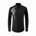 Men's Slim Fit Long Sleeve Shirt With Unique Jigsaw Print – Breathable Cotton, Modern Urban Style, Comfortable & Stylish For Casual & Office Wear_viptrois.com