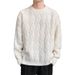 "Men's Chunky Cable Knit Sweater – Thick Winter Pullover, Classic Ribbed Design, Versatile Base Layer In Brown/Apricot/Red/Black"_viptrois.com