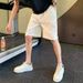 Men's American Style High Street Athletic Shorts Loose Fit Summer Thin Embossed Casual Boho Comfortable plus Size Straight Leg_viptrois.com