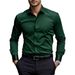 Men's Spring And Autumn Long Sleeved White Shirts, Formal Slim Fit, Professional Large Size Work Shirts_viptrois.com