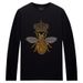 Men's Clothing long sleeved T shirt men's autumn new round neck trend tops bottoming shirt autumn clothes men's hot diamond bee_viptrois.com
