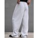 Men's Sweatpants Drawstring Straight Wide Leg Loose Pocket Trousers Casual Pants Sports Pants_viptrois.com