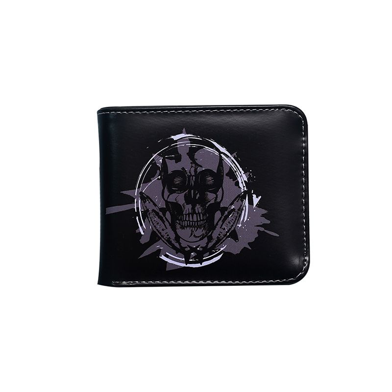 Men's Wallet Wallet Retro Demon Skull Short Small Wallet Portable Fashion Clutch Coin Purse._viptrois.com