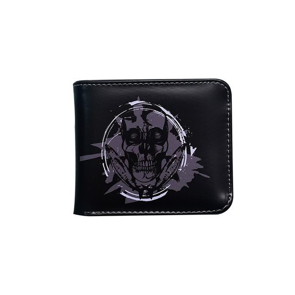 Men's Wallet Wallet Retro Demon Skull Short Small Wallet Portable Fashion Clutch Coin Purse._viptrois.com
