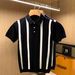 British Business Men's Slim Fit Men's T Shirt Short Sleeve Summer New Color Matching Striped Lapel Polo Shirt Men_viptrois.com