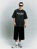 Men's Clothing Heavy Washed Cotton Short Sleeved T Shirt Casual Trend Unisex Summer Ins Black Round Neck Top Trendy Versatile Half Sleeve_viptrois.com