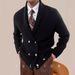 Autumn And Winter High-End V-Neck Cardigan Men's British Slim Fit Light Mature Business Knit Popular Sweater Jacket Men_viptrois.com