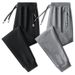 Men's Clothing Cotton Casual Sports Pants Men Plus Size Men's Fashion Sweatpants Loose Cuff Nine Point Long Pants_viptrois.com