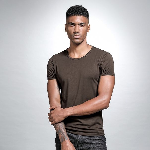 180GSM Stretch Fit Men's V-Neck T-Shirt – Slim Cut Breathable Tee (White/Black/Charcoal/Navy/Army Green/Burgundy/Denim Blue)_viptrois.com