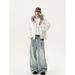 Men's Clothing American Retro Fur Collar Zipper Cardigan Hooded Sweatshirt Men And Women Short Cleanfit Solid Color Jacket_viptrois.com
