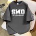 Men's Heavyweight Short Sleeve T-Shirt - Oversized American Streetwear Tee With Urban Letter Print Oversized Silhouette_viptrois.com