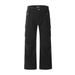 Men's Clothing Punk old washed straight denim trousers men's hip hop loose casual floor mopping trousers frayed raw edge wide leg trousers_viptrois.com