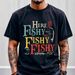 Men's Clothing Vintage Fishing Graphic Print Short Sleeve T-Shirt For Men - Casual Crew Neck Tee With Letter Design - Lightweight Polyester Fabric_viptrois.com
