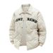 Men's Clothing Customized Single Breasted Lapel Cotton Coat For Men Winter Diamond Shaped Letter Embroidery Couple Style Loose Cotton Coat_viptrois.com