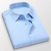 Men's Clothing Big Size Shirt White Short Sleeve Suit Formal Wear Plus Fat Plus Loose Fat Business Shirt_viptrois.com