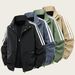 Men's Stand Collar Jacket - Slim Fit Lightweight Polyester Coat For Casual & Business Wear_viptrois.com