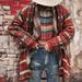 1 Foreign Trade Autumn Winter Men's Fashion Plaid Knitted Cardigan Long Loose Plus Size Sweater Jacket Men SY0005_viptrois.com