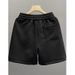 Men's Geometric Diamond Pattern Breathable White Shorts Casual Drawstring Waist Summer Bottoms_viptrois.com