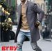 Loom Loom 2019 Winter New Solid Color Simple Men's Mid-Length Wool Coat_viptrois.com
