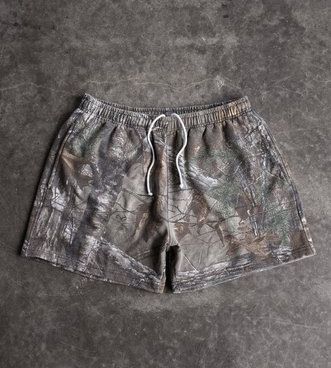 Men's Clothing Digital Printing Lace Up Shorts Summer New Casual High Street Loose High Waist Shorts Ins_viptrois.com