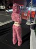 Color Block Print Hooded Zipper Cardigan Women's Short Sweatshirt High Waist Straight Leg Pants Sexy Street Style Sports_viptrois.com