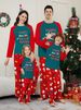 Christmas snowman gingerbread man letters Christmas family suit printed homewear sleep_viptrois.com