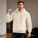 Men's Heavyweight Fleece-Lined Hooded Sweatshirt, Winter Pullover With Zipper Pockets, Loose Fit Casual Zip-Up Hoodie For Cold Weather_viptrois.com