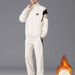 Men's Clothing Casual Sports Suit Autumn And Winter Trendy Cardigan Jacket Men's Plus Velvet Set With Handsome Teenagers Clothes_viptrois.com