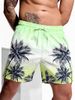 2025 Popular Loose Beach Pants, Summer Beach Surfing Pants, 3D Printed Coconut Tree Pattern, Trendy Men's Shorts_viptrois.com