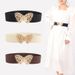 Women's Belts buckle belt for women with skirt and dress, elastic elastic belt, fashionable and versatile, high-end girdle_viptrois.com