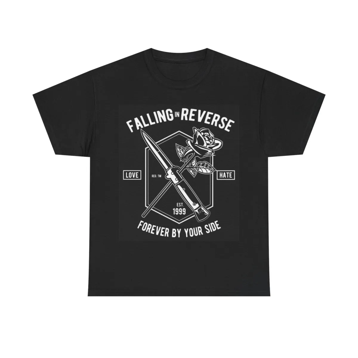 Falling In Reverse T-Shirt Mens Womens Tees Top Vintage Punk Rock Merch Unisex Heavy Cotton Tee_viptrois.com