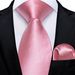 Unisex A Men's 8cm Solid Color Fashion Hand Tie Pocket Towel Suit, Business Party Tie Square Towel Combination_viptrois.com