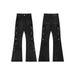 Men's Clothing American Style Dark Heavy Retro Zipper Irregular Personality High Street Jeans Unisex Trousers_viptrois.com