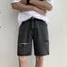 Men's Clothing Retro Ripped Denim Shorts Trendy Teenagers Loose Straight Casual Wide Leg Pants_viptrois.com